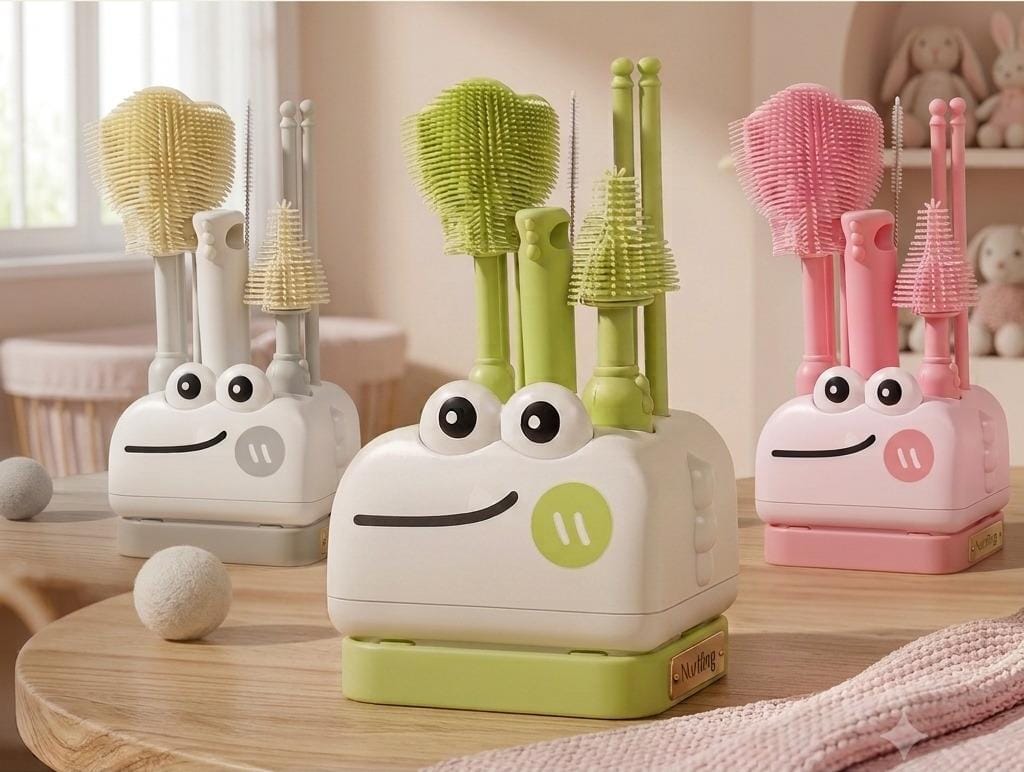 3-in-1 Premium Baby Bottle & Feeder Cleaning Brush Set