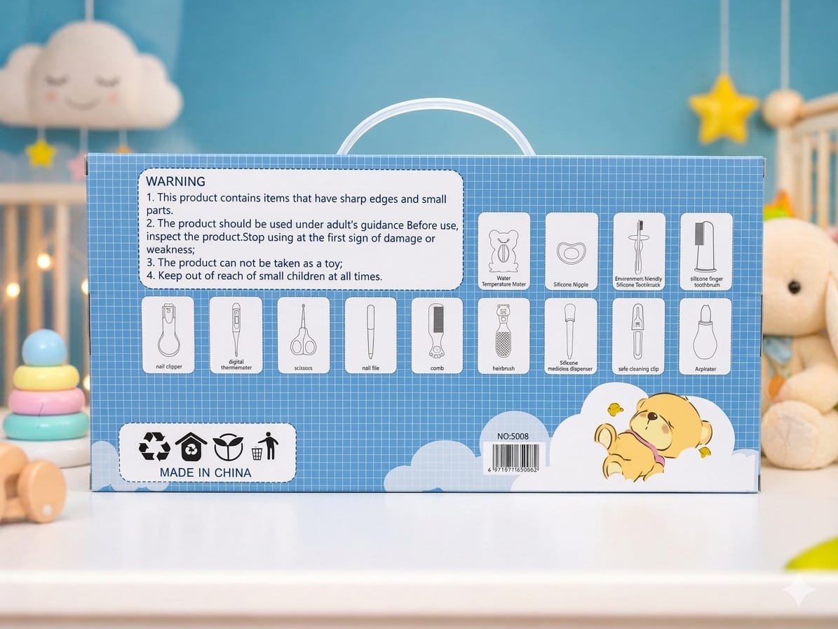 Nurtling 13-Piece Essential Baby Care Kit (blue)