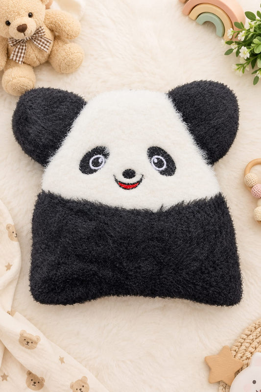 Baby Panda Winter Cap – Soft Fluffy Knit Beanie with Cute Ears (Warm Woolen Cap for Newborn & Infants)