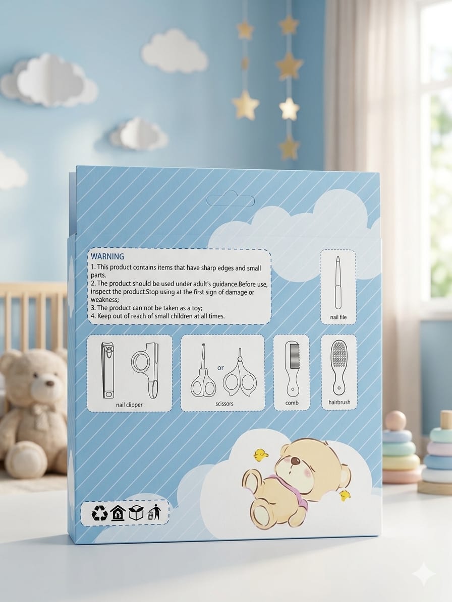 Nurtling 5-Piece Essential Baby Grooming Kit(blue)