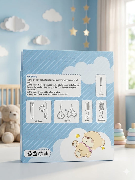 Nurtling 5-Piece Essential Baby Grooming Kit(blue)
