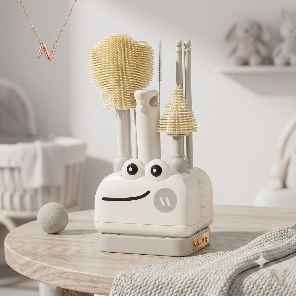 Nurtling Bottle & Feeder Cleaning Brush Set — 3-in-1 Baby Cleaning Kit