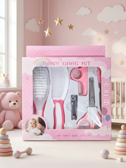 Nurtling 5-Piece Essential Baby Grooming Kit(pink)
